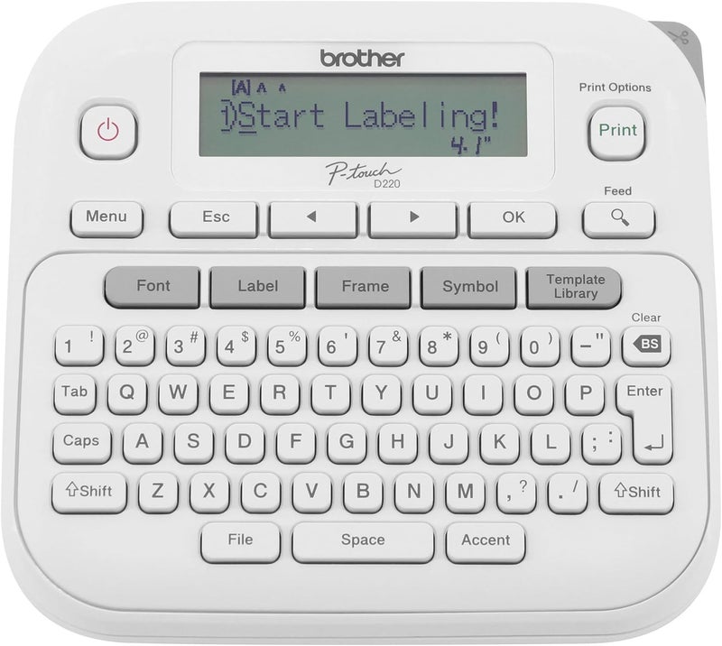brother P-Touch PTD220 Home/Office Everyday Label Maker | Prints TZe Label Tapes up to ~1/2 inch White - Image 1